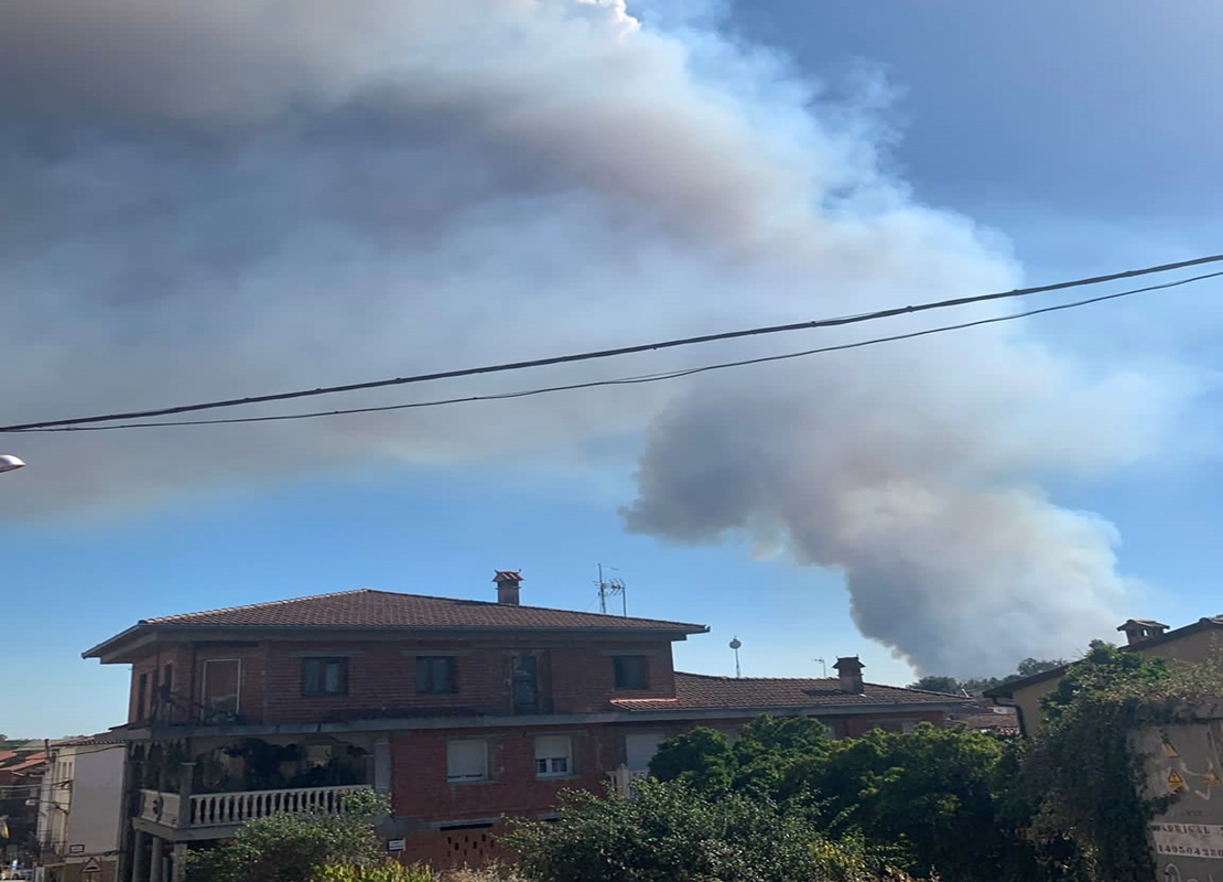 Imágenes del incendio forestal en Villanueva de la Vera (CC)