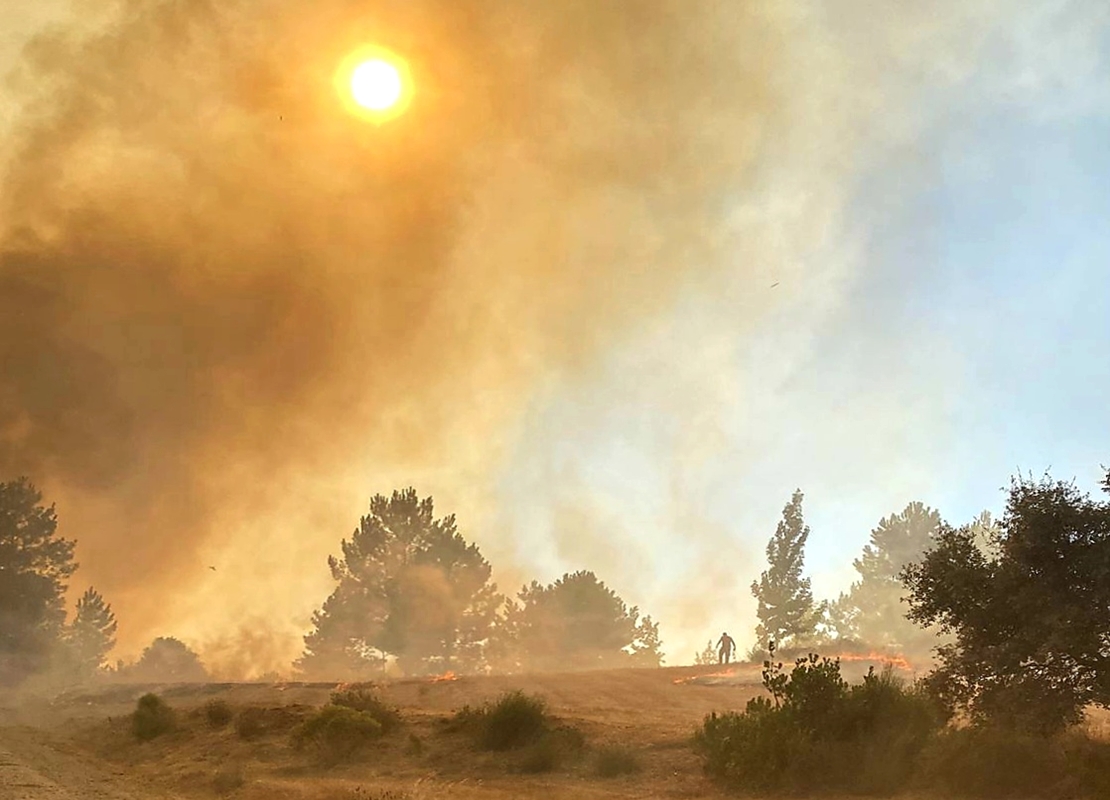 Imágenes del incendio forestal en Villanueva de la Vera (CC)