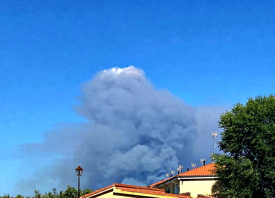 Imágenes del incendio forestal en Villanueva de la Vera (CC)