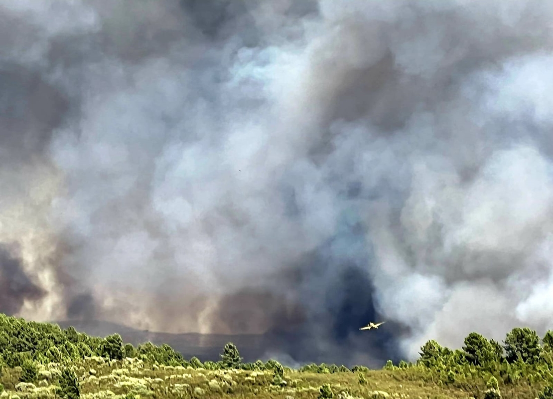 Imágenes del incendio forestal en Villanueva de la Vera (CC)