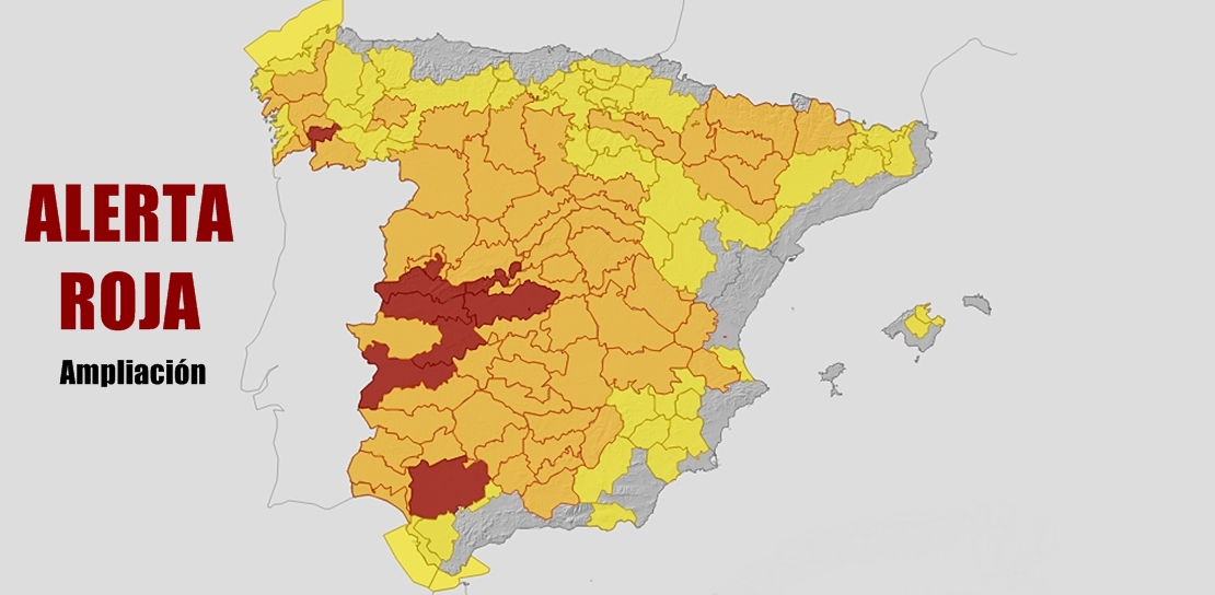 AEMET amplía la Alerta Roja a más zonas de Extremadura