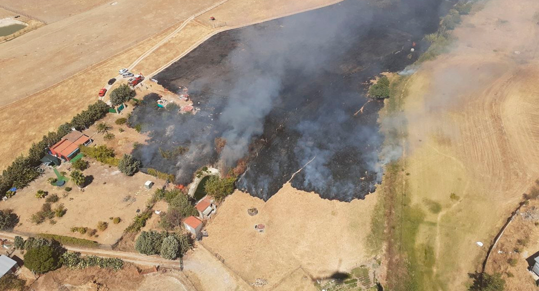 Navalmoral de la Mata vive el incendio más peligroso de la semana