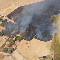 Navalmoral de la Mata vive el incendio más peligroso de la semana