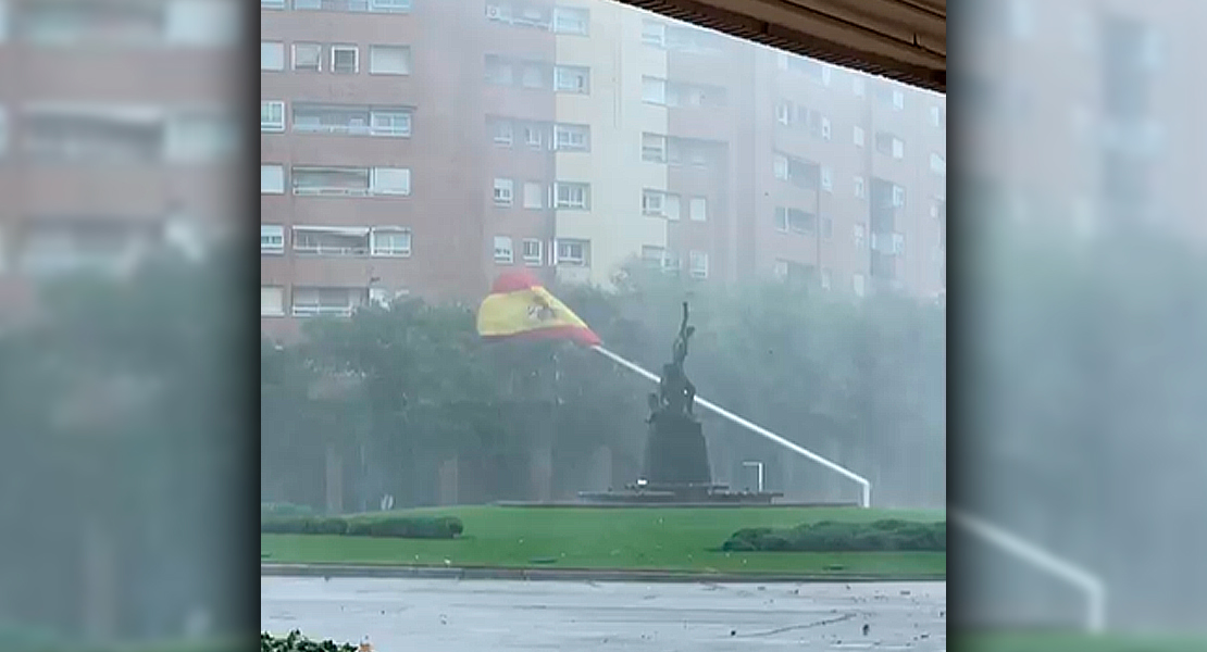 REPOR - La borrasca Beatrice causa destrozos en la ciudad de Badajoz