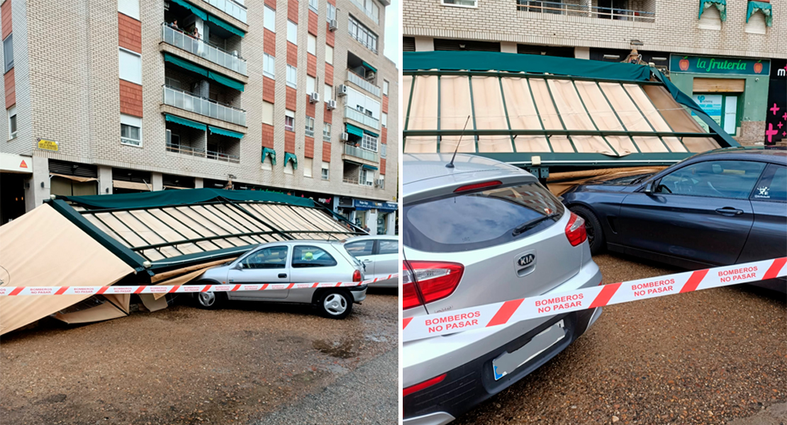 REPOR - La borrasca Beatrice causa destrozos en la ciudad de Badajoz