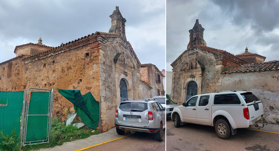 Elevado riesgo de colapso de esta ermita extremeña construida hace varios siglos