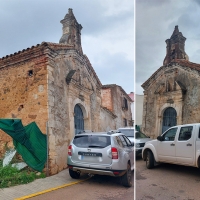 Elevado riesgo de colapso de esta ermita extremeña construida hace varios siglos