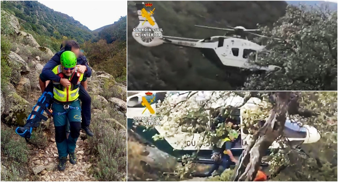 VÍDEO - Complicado rescate en la Garganta de los Infiernos de Cáceres