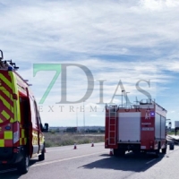 Accidente en el acceso a la Ronda Sur de Badajoz