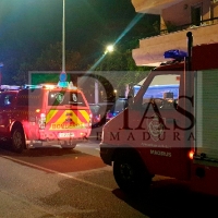 Incendio en un bar de la plaza Santa María de la Cabeza en Badajoz