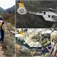 VÍDEO - Complicado rescate en la Garganta de los Infiernos de Cáceres