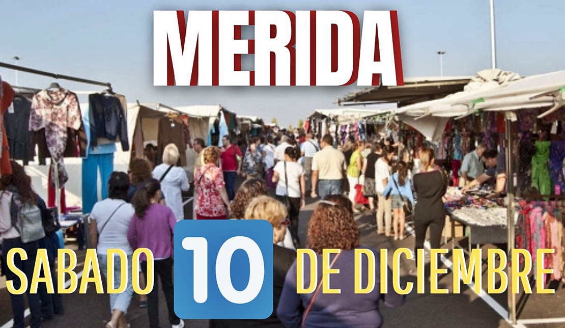 Mercadillo extraordinario en Mérida este sábado