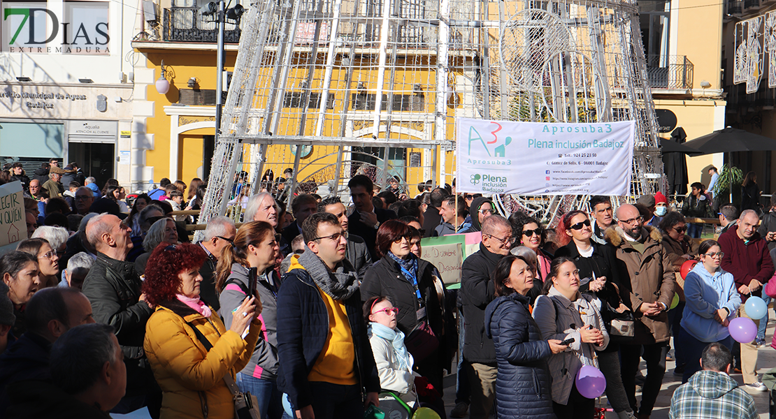 Manifestación en Badajoz para reivindicar los derechos de las personas con discapacidad