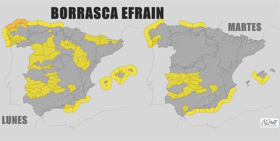 AEMET activa alertas en Extremadura ante la previsión de importantes acumulados