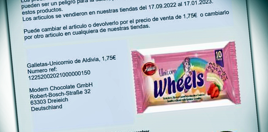 Alerta alimentaria por unas galletas que contienen sustancias peligrosas para la salud