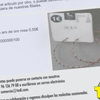 Tedi retira unos pendientes de aro de oro rosa por contener altos niveles de níquel