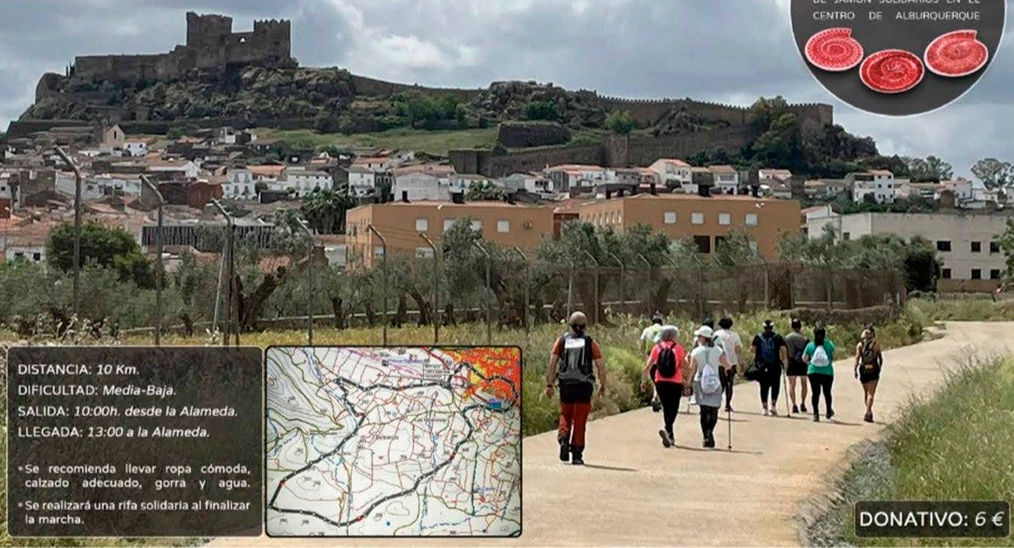 Una marcha solidaria en Alburquerque para ayudar a las personas con discapacidad