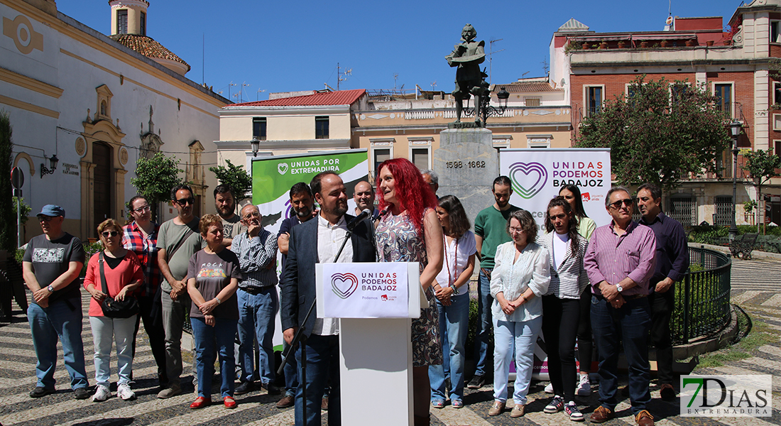 Unidas Podemos Badajoz presenta su lista para las elecciones del 28-M