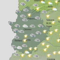 Se esperan chubascos este viernes en Extremadura