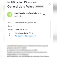 Si te llega este mensaje no pienses que es una estafa, es la Policía Nacional