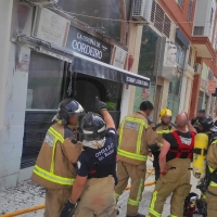 Incendio en un restaurante de la plaza de La Molineta (Badajoz)