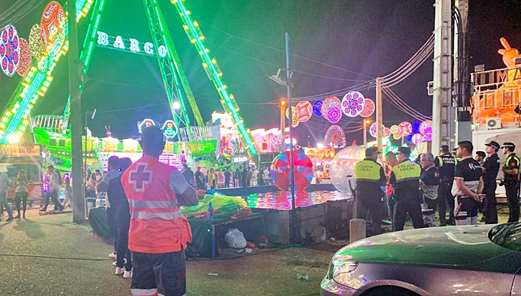 Un joven trasladado al hospital por otro accidente en las atracciones en Badajoz