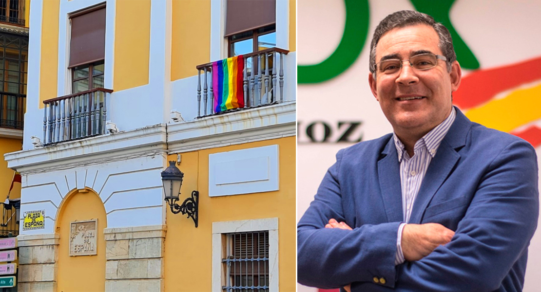 VOX pide al alcalde de Badajoz que retire la simbología LGTBI del Ayuntamiento