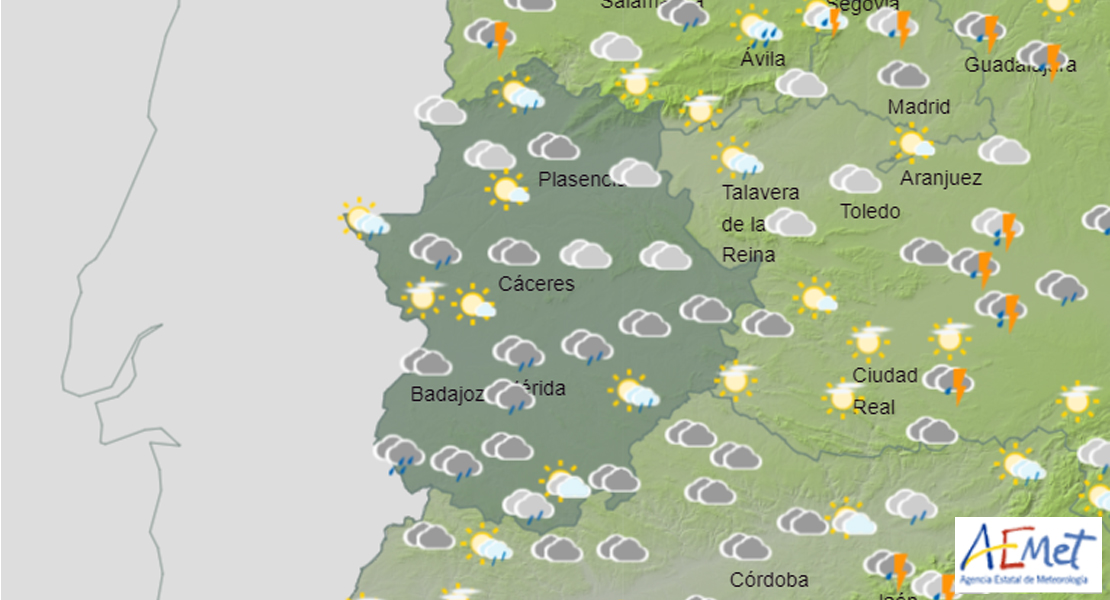 Tormenta y granizo esta tarde en algunas zonas de Extremadura