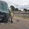 Imágenes del aparatoso accidente que ha provocado el corte en la A-5