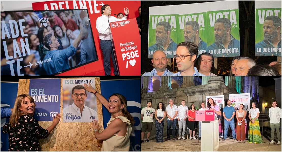 Así ha arrancado la campaña electoral en Extremadura