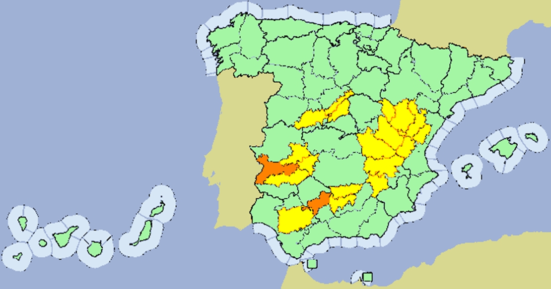 Alerta naranja por altas temperaturas en las Vegas del Guadiana