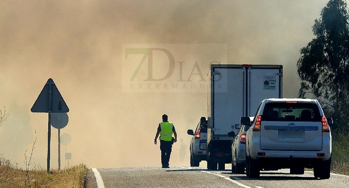 REPOR: Imágenes que deja el incendio forestal de la EX-209