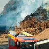 Arde el combustible de la planta de Biomasa de Mérida en un aparatoso incendio