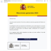 Si te llega este email del Ministerio no piques, es una estafa