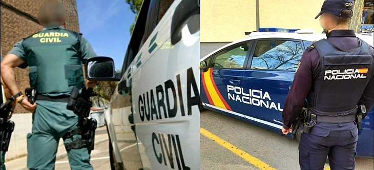 Tres detenidos en una operación conjunta entre Guardia Civil y Policía Nacional en Extremadura