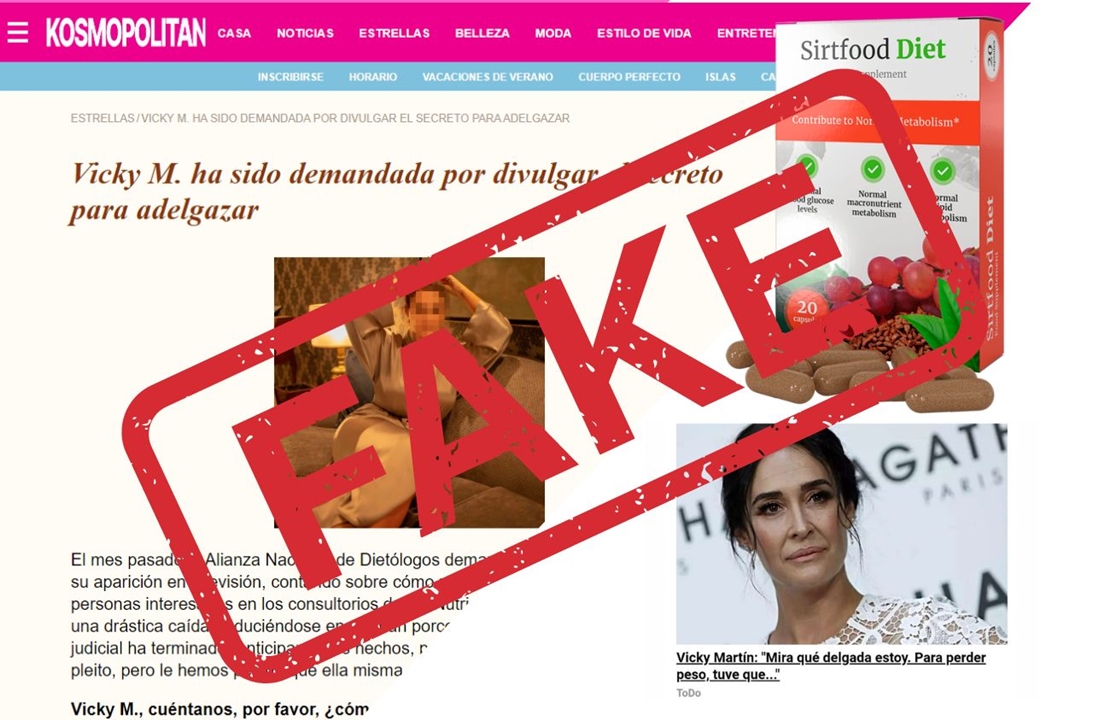 Alerta por la publicidad engañosa de un producto adelgazante