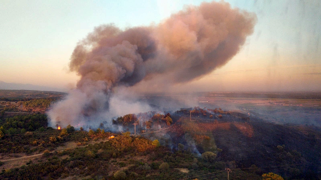 Nivel 1 de peligrosidad en un incendio declarado en Jaraíz de la Vera