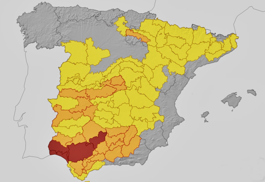 Extremadura en alerta naranja este viernes