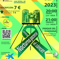 El parque del Guadiana acoge una carrera nocturna Contra el Cáncer