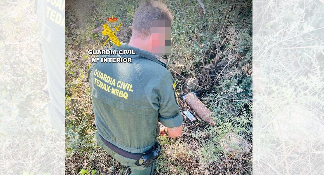 Guardia Civil desactiva un proyectil de la Guerra Civil en una finca extremeña