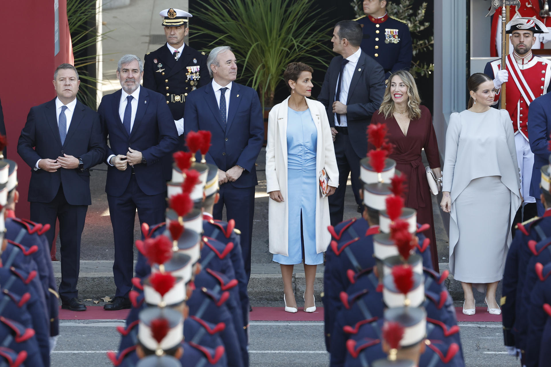 Imágenes de Guardiola en el desfile de Día de la Fiesta Nacional en Madrid