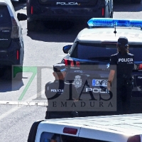 Momento de la detención del varón de 33 años tras disparar a otro en Badajoz