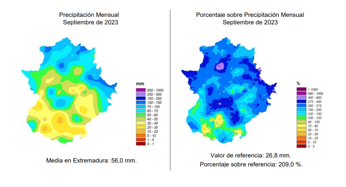 Así ha sido septiembre en Extremadura, según AEMET