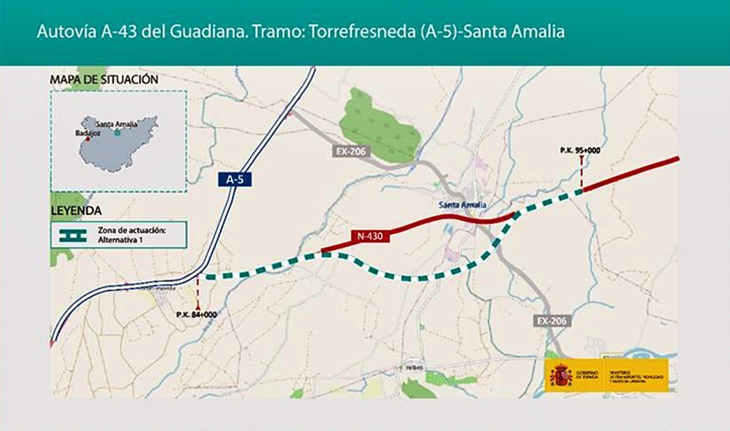 Mejoras para el tramo inicial en la N-430: soporta un elevado tráfico