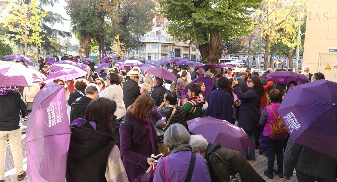 Alrededor de 1.000 personas se manifiestan contra la Violencia de Género en Badajoz