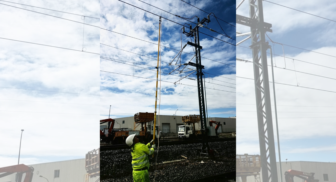 Finalizan las pruebas en el sistema de electrificación del tramo Peñas Blancas-Badajoz