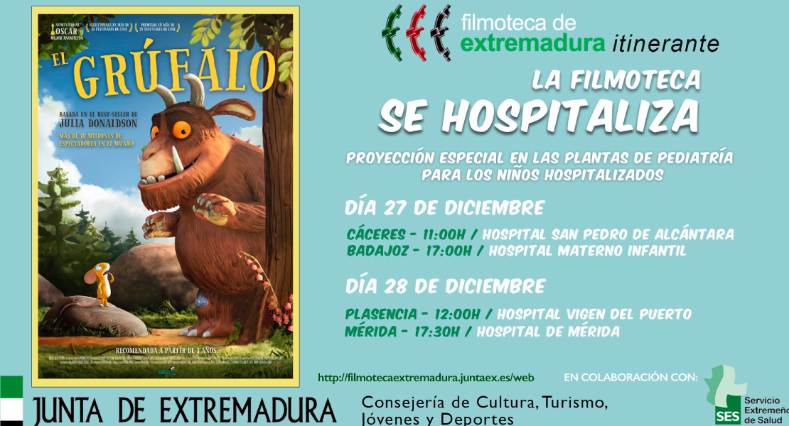 Las plantas de Pediatría de los Hospitales extremeños se convertirán en una sala de cine