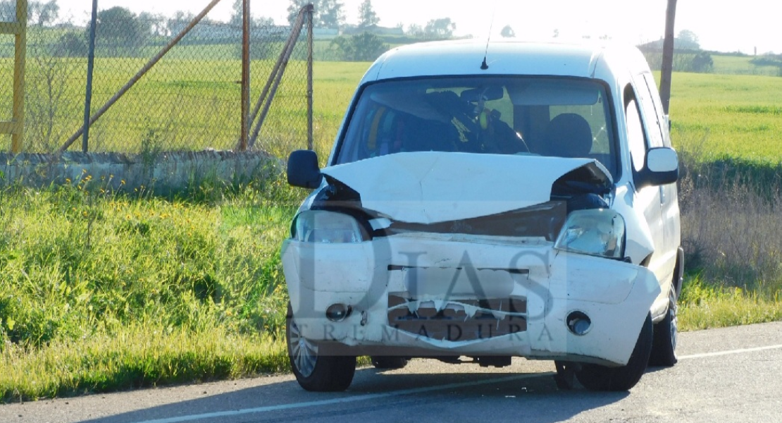 Accidente en la carretera de Badajoz-Olivenza