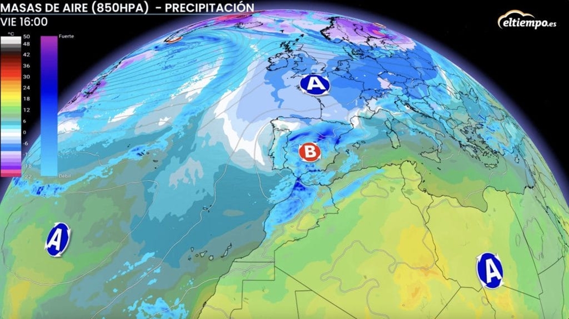 ¿Borrasca Juan? Así es la potente borrasca que dejará más lluvia