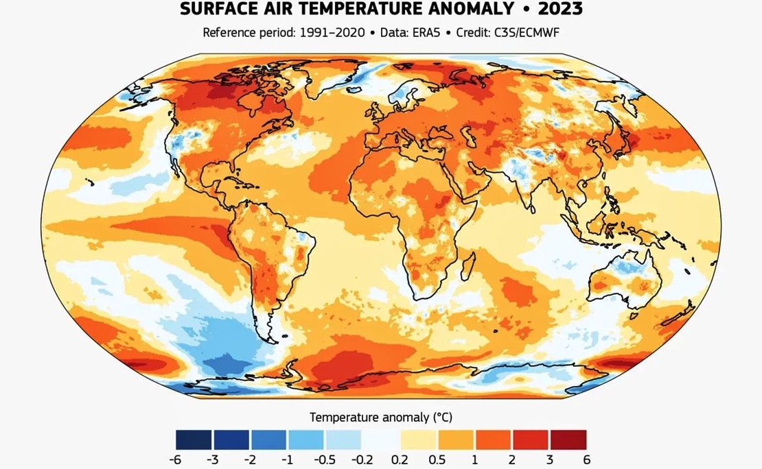 El año 2023 fue el más caluroso jamás registrado en el mundo